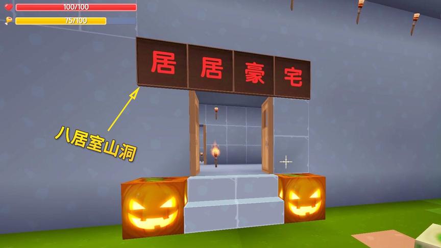 迷你世界极限联机9：猪小妹给山洞取了一个好名字，叫居居豪宅