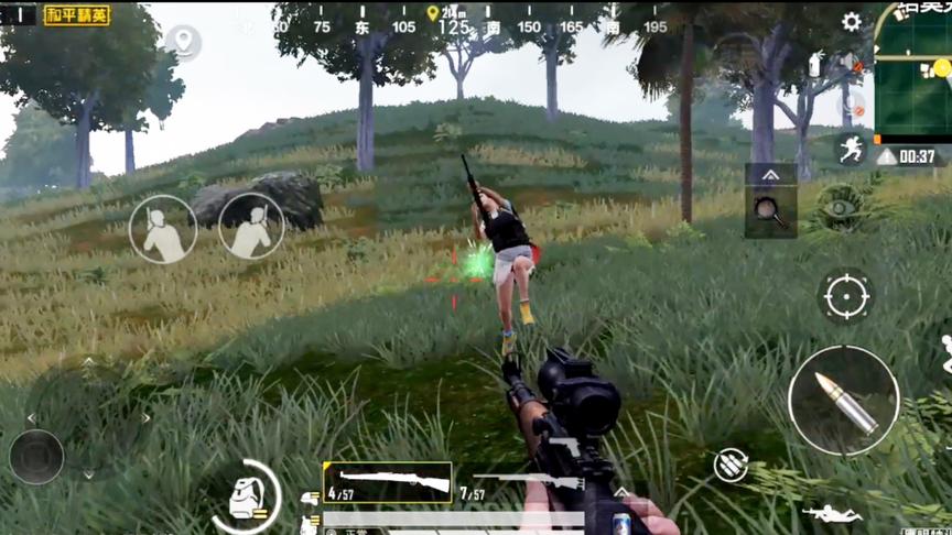 子弈解说:狙击手降落天堂度假村，第一人称98k，瞬狙精准击杀!