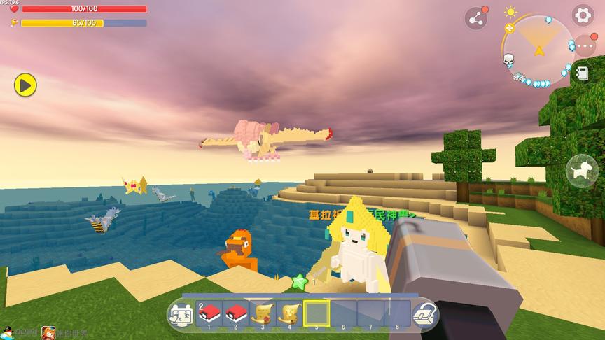 超多神奇宝贝的地图，居然还有会飞的神奇宝贝。