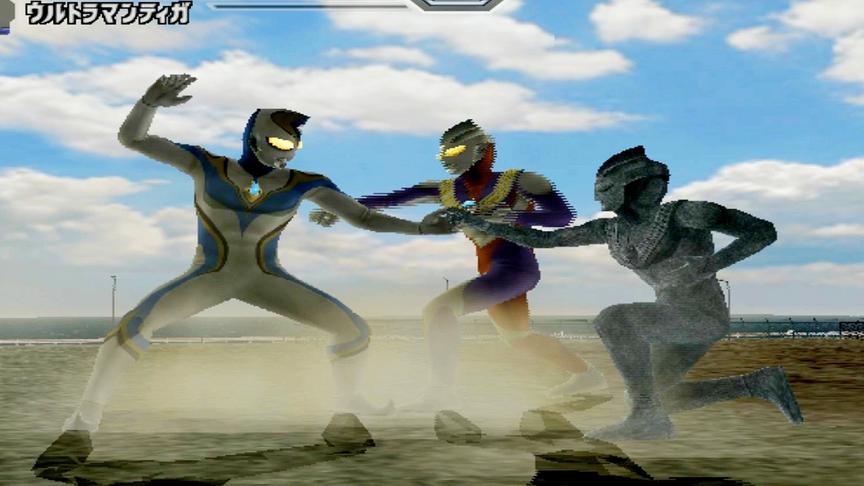 迪迦带着自己的石像挑战邪恶戴拿，没想到后面石像居然“复活”了