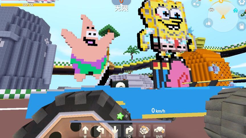 海绵宝宝比奇堡赛车争霸赛，这个图太刺激了！