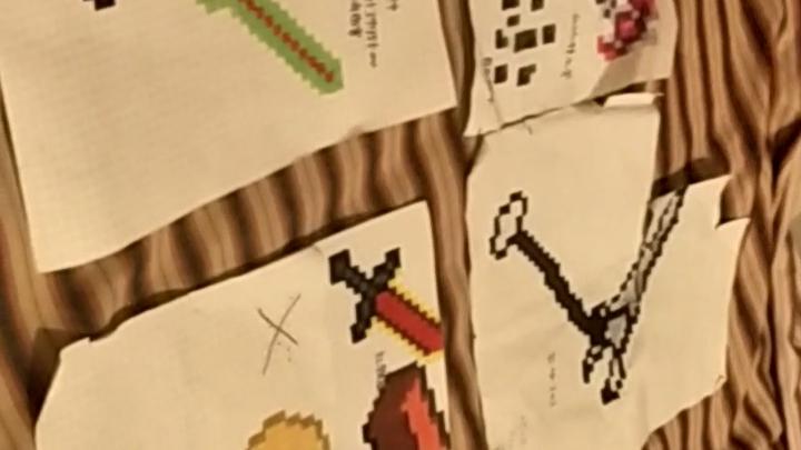 我的世界像素画 (请把屏幕横过来观看)