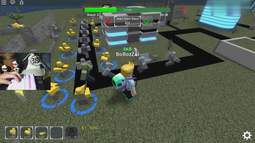 roblox“塔防模拟器”波波仔解说：我的M4A1机枪军守不住幽灵兵？