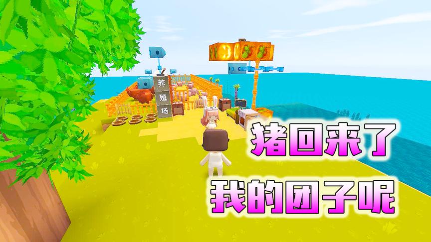 迷你世界：健忘的半拉，土豆把猪找回来了，但半拉却忘赎回团子了