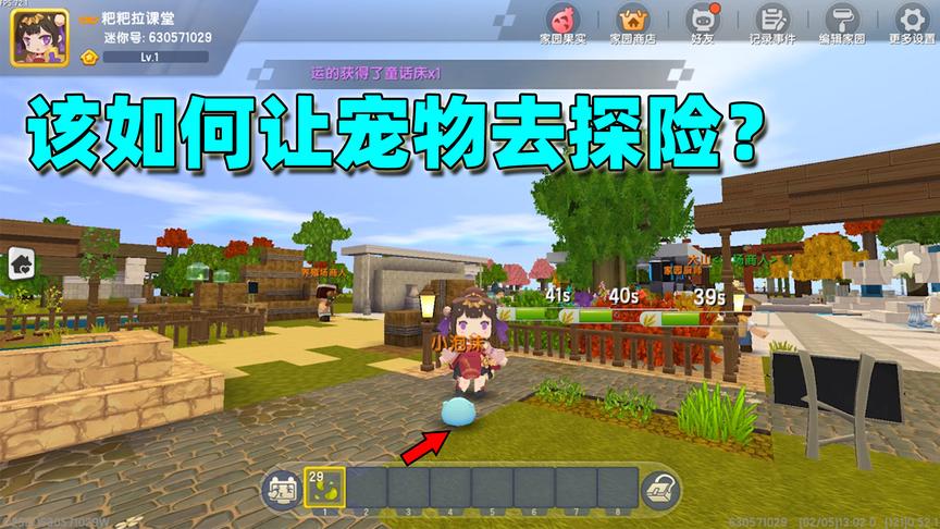 迷你世界：让宠物自己去探险需要食物和工具，可半拉集不齐家园币