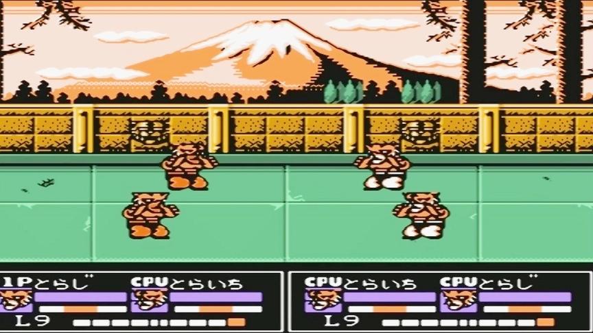 热血格斗传说，四只老虎混战，这场面真没见过