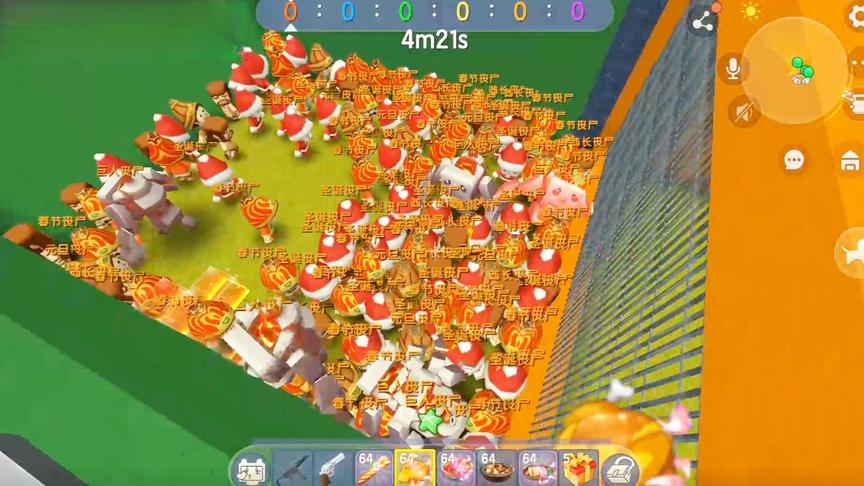 人类大战丧尸，圣诞老人都变成丧尸，小伙伴一会儿就全干掉了。