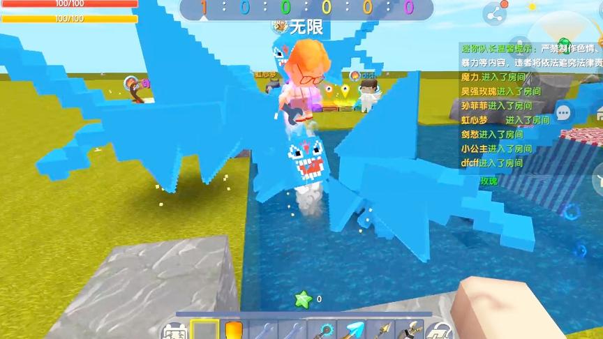 一起养鲨鱼，这个鲨鱼居然是放在陆地上的，还可以在陆地上行走！