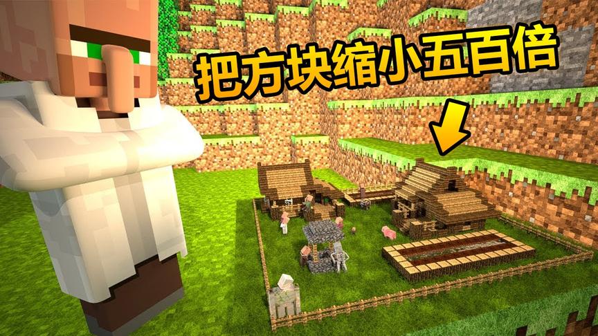 我的世界：把方块缩小五百倍，迷你方块模组，建造的房子能住人吗