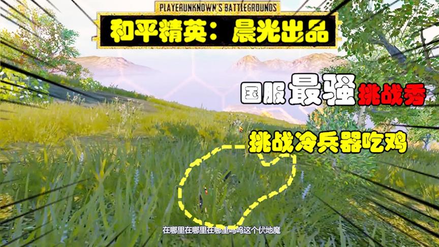 和平精英挑战秀17：作死挑战冷兵器吃鸡，结果被伏地魔制裁了！