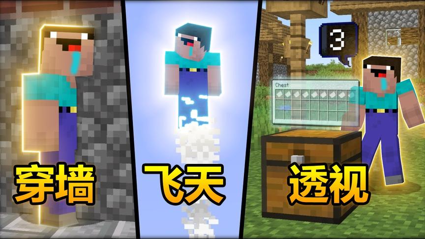 我的世界：如何透视飞行穿墙，无模组生存模式也可以办到！