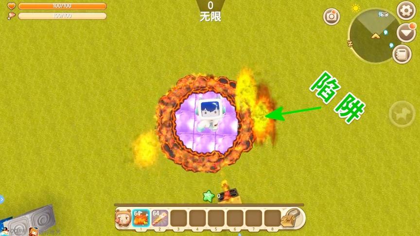 迷你世界：10种新型陷阱，入梦带熊孩子尝试了一遍，快要被坑哭了