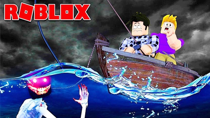 Roblox钓鱼故事模拟器：和小伙伴出海钓鱼，竟然遇到了可怕生物？