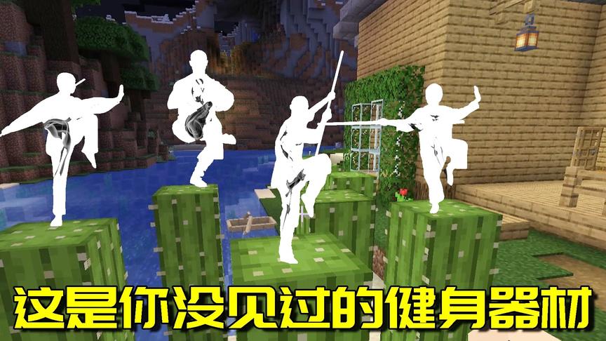 我的世界生存日记23：1.14版本发现最新健身器材？对走位很有帮助
