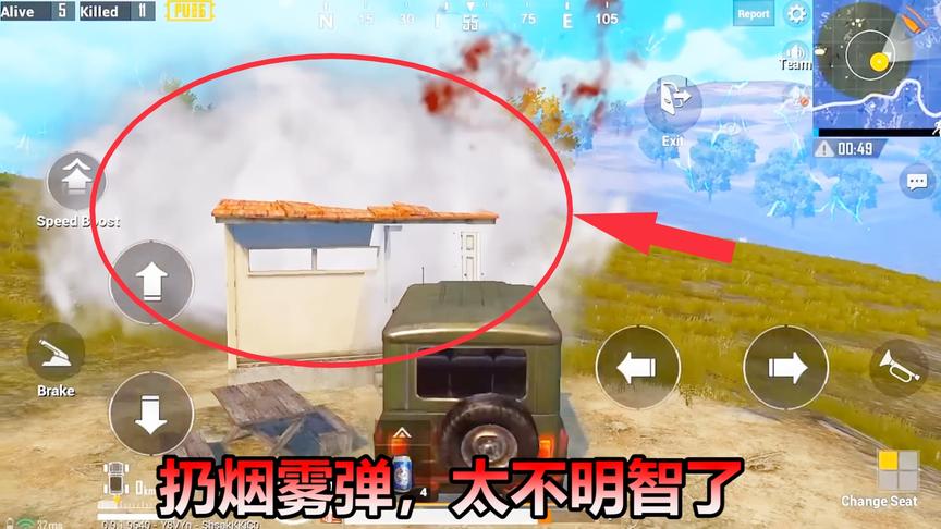 刺激战场：兄弟这种情况你还扔烟雾弹？淘汰你是应该的吧