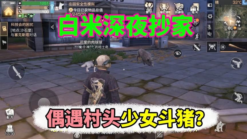 明日之后：白米深夜抄家，偶遇村头斗猪少女！
