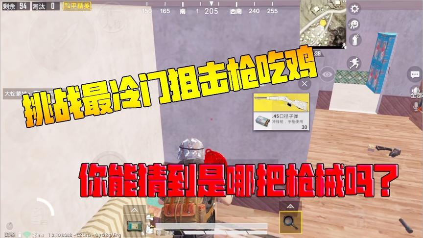 何必挑战篇26：挑战最冷门狙击枪吃鸡！百米之外一枪爆头！