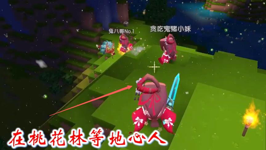 迷你世界粉丝联机25：哪里的地心人比较多？我在桃花林都没有发现