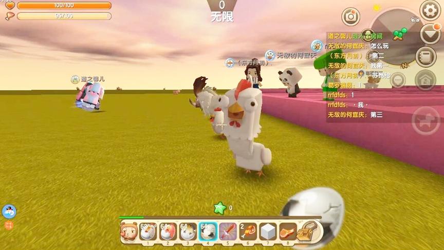 迷你世界：动物界的跑步比赛，所向披靡，冲向第一。