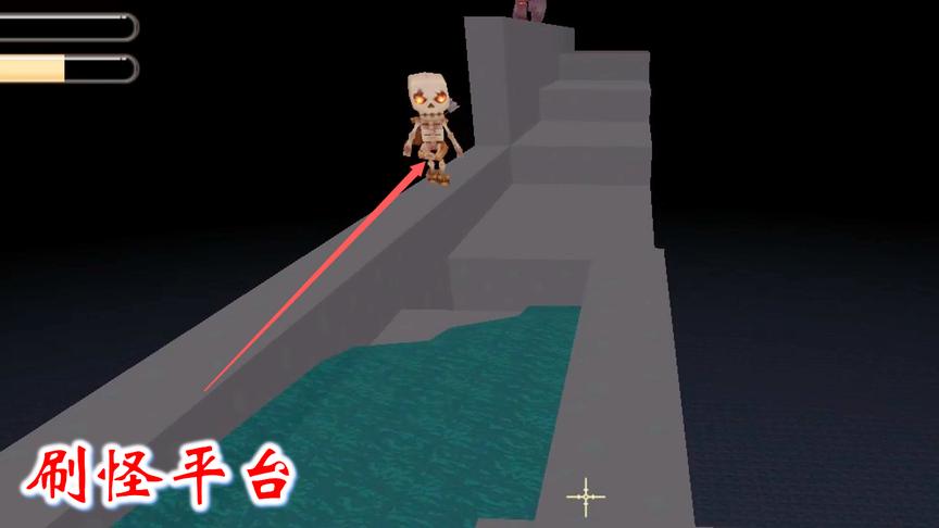 迷你世界联机高级生存223：经过试验，我们的基岩平台可以刷怪