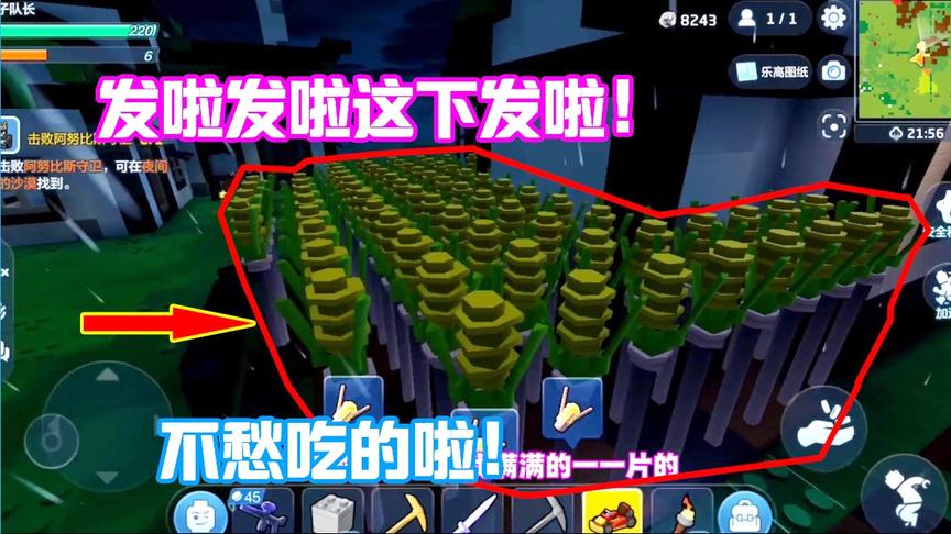 乐高无限14：第一次发现村庄，没有看见一个村民，发现一片小麦！