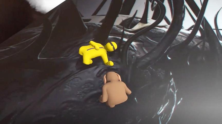 人类一败涂地：超搞笑双人联机毒液主题溜冰竞速