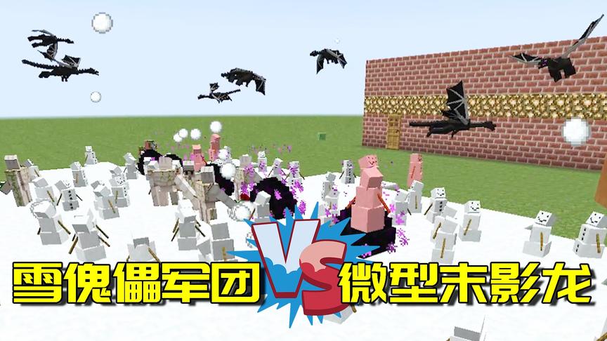 我的世界Mod：第一只向末影龙发出挑战的雪傀儡！结局逗笑我了！