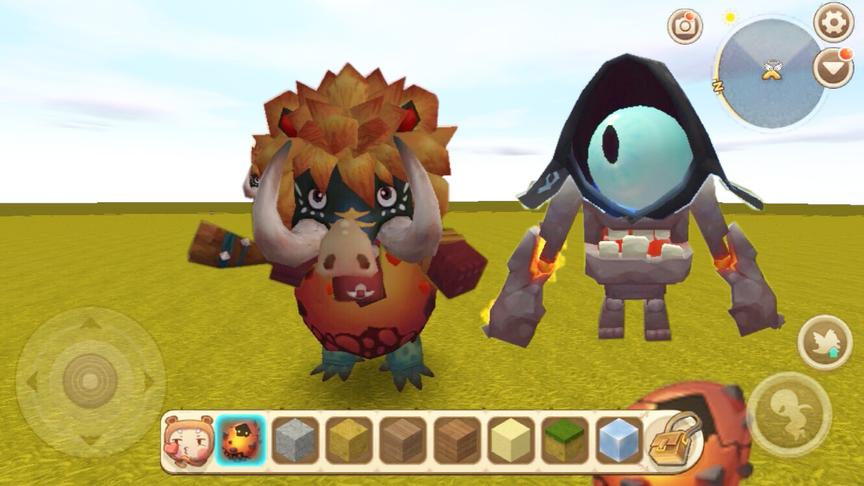 迷你世界：熔岩巨人的身体，地心人的头！吃下地心人发生了变异！