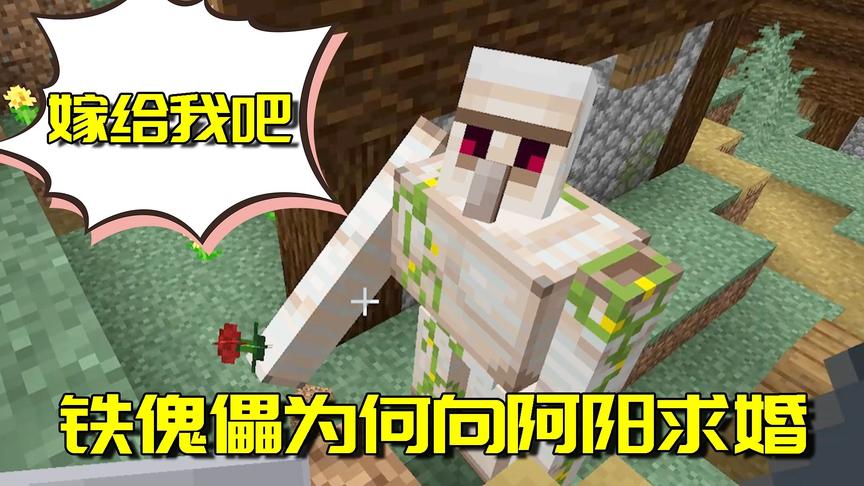 我的世界生存日记58：铁傀儡有隐藏技能？居然当众向我献花表白！