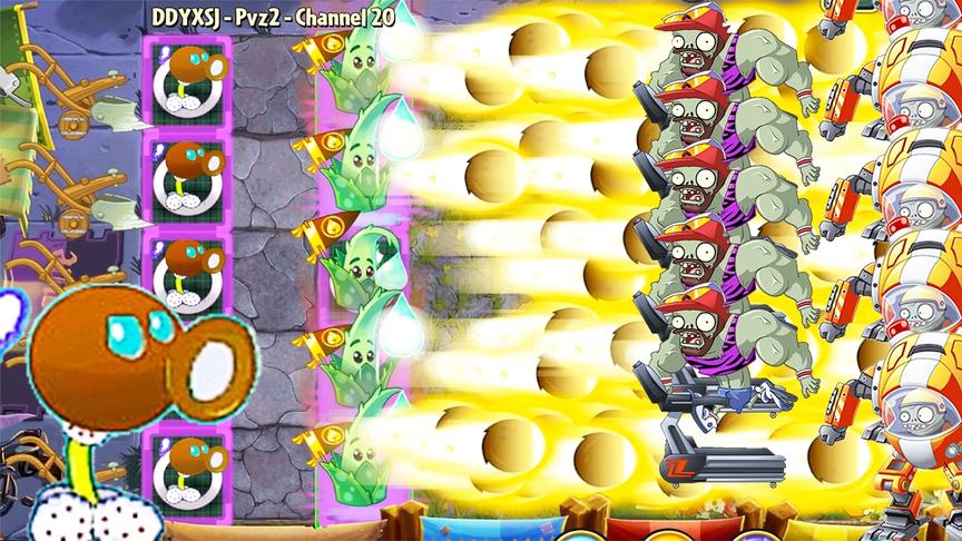 面对20面旗帜超难关卡，999999级椰子炮豌豆：遇到我算你们倒霉