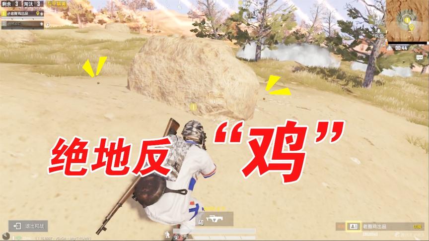 和平精英：为保护老撕机落地成盒，鸡哥绝地反击，实力带表弟躺鸡