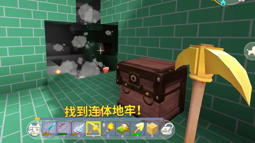 迷你世界极限生存95：我又发现了3个地牢，找到了9个远古宝石
