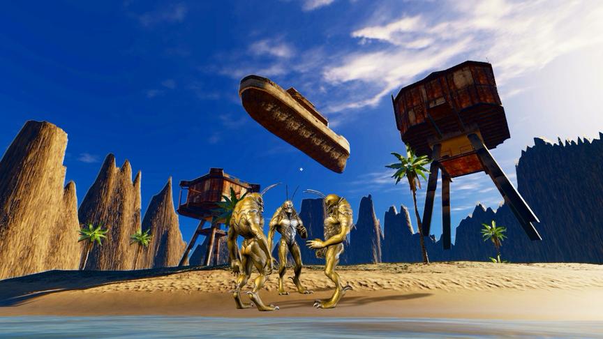 荒岛求生217：我来到了藏有尸鳗一族的禁地，发现了多个M41外星人