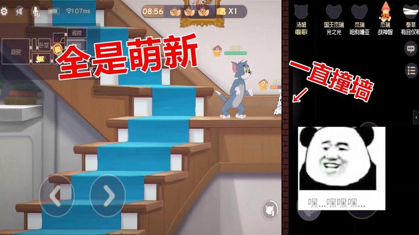 猫和老鼠手游：匹配到的全是萌新，看着他一直在撞墙都心疼