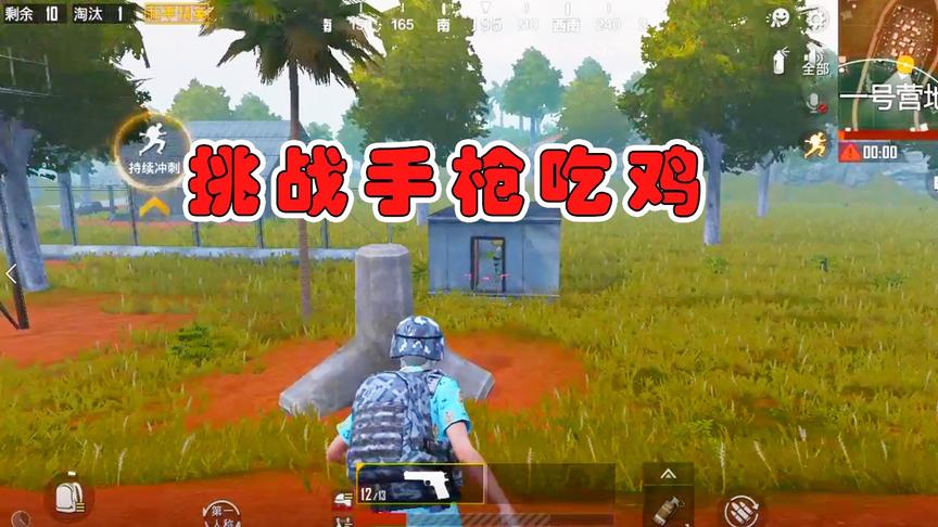 西瓜视频接受粉丝奇葩挑战，挑战手枪吃鸡，拼了