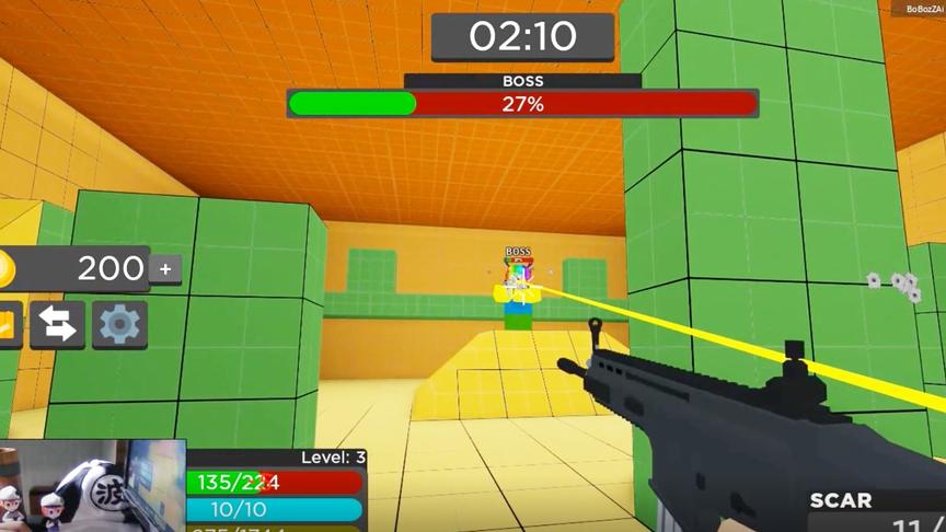 roblox“中队战争”波波仔解说：打这个boss竟然要花两条命！