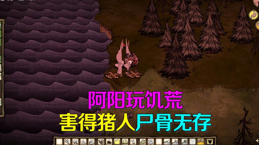 饥荒：阿阳敲门查水表不成怒砸猪人屋，害得猪人被蜘蛛吃尸骨无存