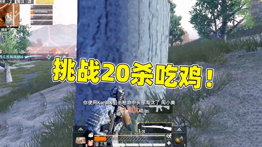成盒小队：本想挑战20杀吃鸡，但是队友全死了！我还能成功吗？
