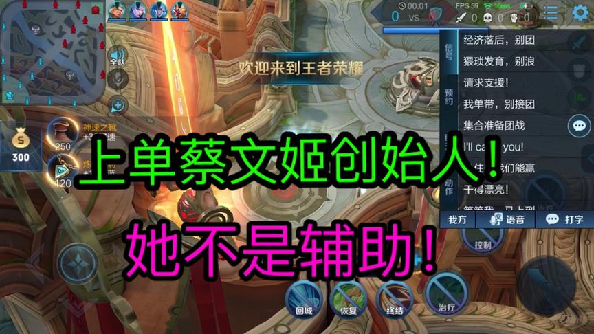 上单蔡文姬创始人，她不是辅助而是战士！