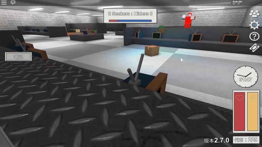 波波仔解说 roblox 躲猫猫模拟器：你别把敌人引到我这儿来啊！