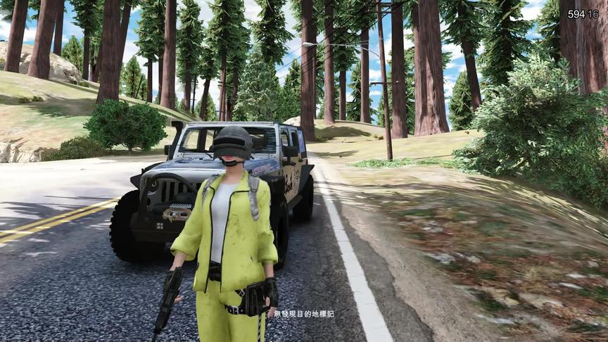 模拟人生：绝地差点吃鸡 今天驾驶者我的小越野汽车 在地图里跑毒