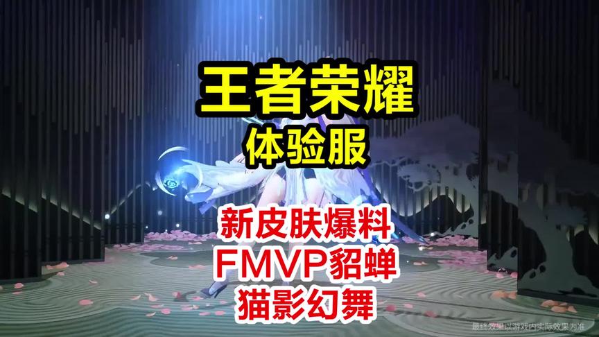王者体验服：新皮肤爆料，FMVP貂蝉-猫影幻舞