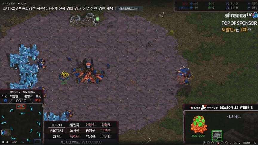 星际争霸  韩国KCM 石头vs 假解冻 战术 心理 ZVP