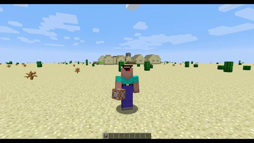 强大的太空火箭炮 轰的一声村庄瞬间就消失 我的世界命令方块指令