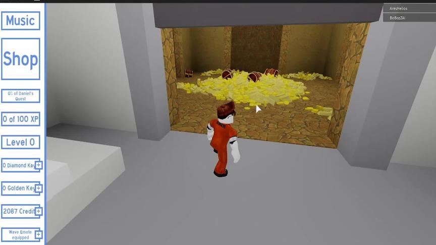 波波仔解说 roblox 普通客房：哇！这么多宝藏全是我一个人的！