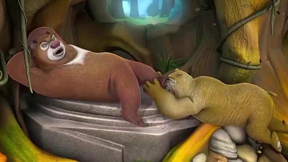 熊出没熊二睡觉毒气猛泄漏,瞬间被熏醒