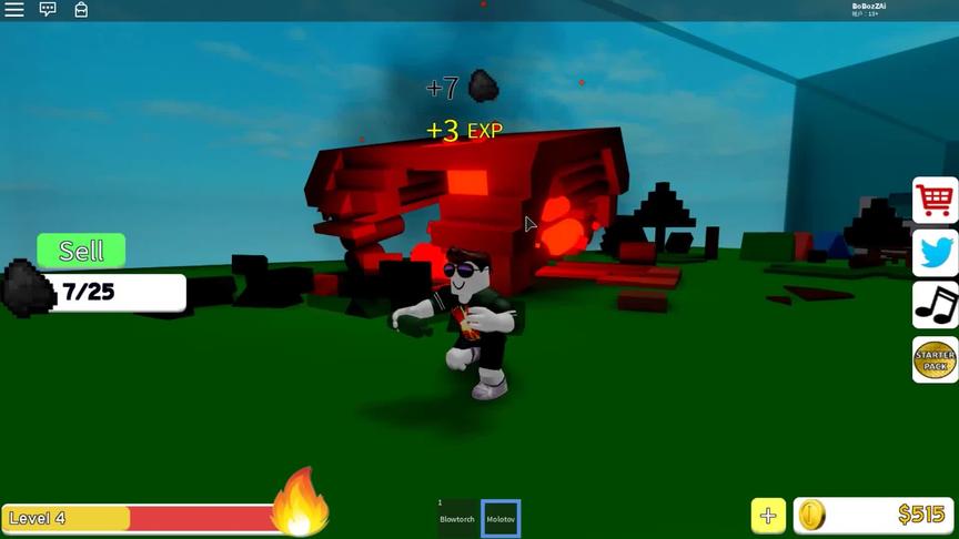 波波仔解说 roblox 燃烧模拟器：小小的火柴点燃了全世界！