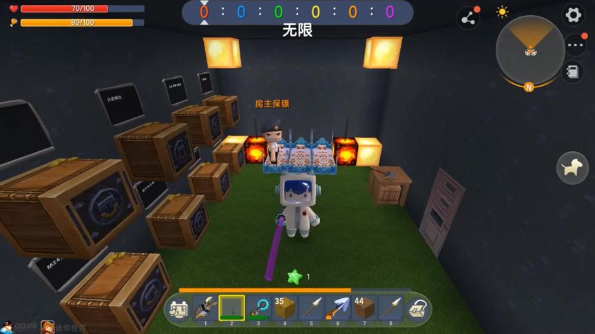 迷你世界历险记18：直接把怪打到外太空