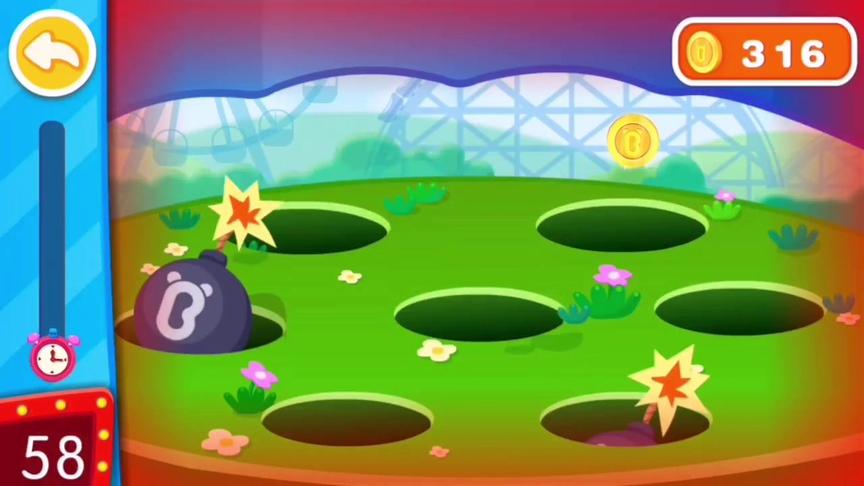 小星星游乐园：小星星打了60只地鼠，笨笨的不小心还打到了炸弹