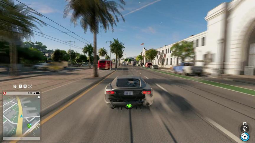 看门狗2：游戏里今天在繁华的商业街区   做一名专车司机 好开心